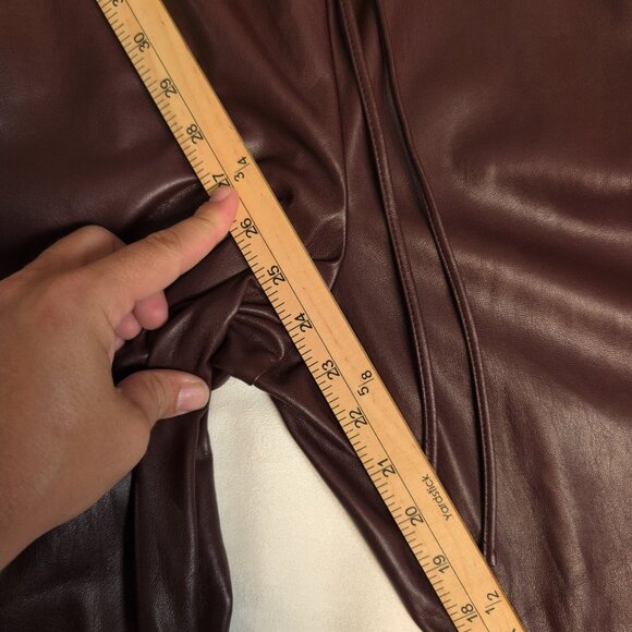 Loft Women's Purple Faux Leather Joggers - Size L - Picture 9 of 10